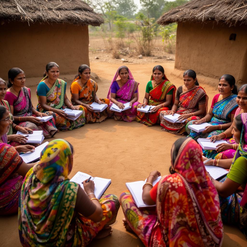 Women's self-help group meeting
